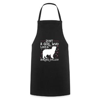 Border Collie Gift Dogs - Tablier de cuisine - noir - Devant - AI Model Male 185 dark (185cm)
