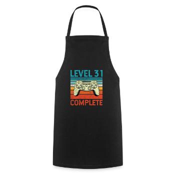 Level 31 Complete - Cooking Apron - black - Front - AI Model Male 185 dark (185cm)