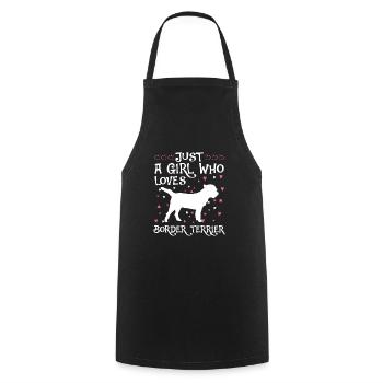 Border Terrier Cadeaux Chiens - Tablier de cuisine - noir - Devant - AI Model Male 185 dark (185cm)