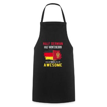 Half German half Montenegrins - Cooking Apron - black - Front - AI Model Male 185 dark (185cm)