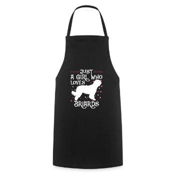 Briard Gift Dogs - Cooking Apron - black - Front - AI Model Male 185 dark (185cm)