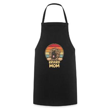Briard Gift Dogs - Cooking Apron - black - Front - AI Model Male 185 dark (185cm)