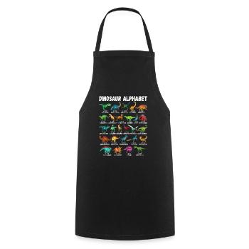 My Dinosaur Alphabet Kids Species Dino A-Z - Cooking Apron - black - Front - AI Model Male 185 dark (185cm)