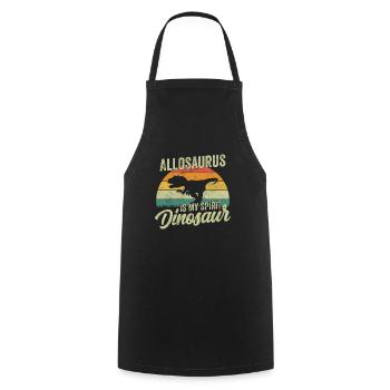 Allosaurus Dinosaure Enfants Dino Cadeau - Tablier de cuisine - noir - Devant - AI Model Male 185 dark (185cm)