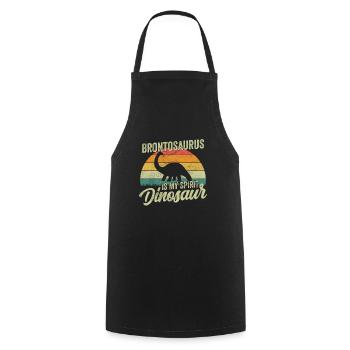 Brontosaurus Dinosaure Enfants Dino Cadeau - Tablier de cuisine - noir - Devant - AI Model Male 185 dark (185cm)