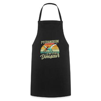 Pteranodon Dinosaur Children Dino Gift - Cooking Apron - black - Front - AI Model Male 185 dark (185cm)