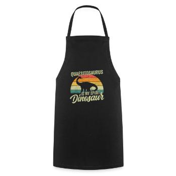 Quaesitosaurusx Dinosaur Children Dino Gift - Cooking Apron - black - Front - AI Model Male 185 dark (185cm)