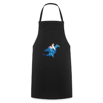 Origami Japanese Art Folding Crane Paper - Cooking Apron - black - Front - AI Model Male 185 dark (185cm)