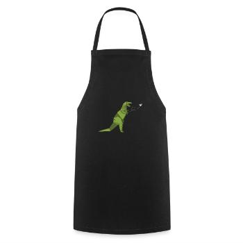 Origami Japanese Art Folding Crane Paper - Cooking Apron - black - Front - AI Model Male 185 dark (185cm)