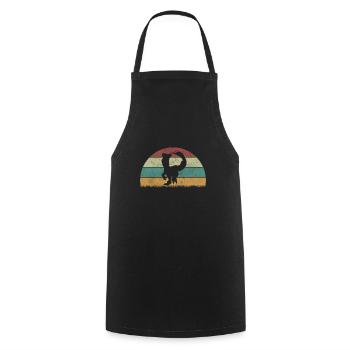 Deinonychus Dinosaur Children Dino Gift - Cooking Apron - black - Front - AI Model Male 185 dark (185cm)