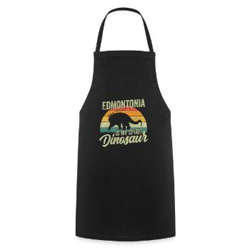 Edmontonia Dinosaur Children Dino Gift - Tablier de cuisine - noir - Devant - AI Model Male 185 dark (185cm)
