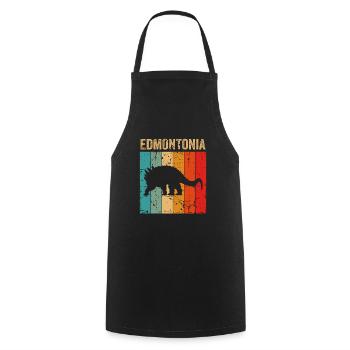 Edmontonia Dinosaur Children Dino Gift - Cooking Apron - black - Front - AI Model Male 185 dark (185cm)