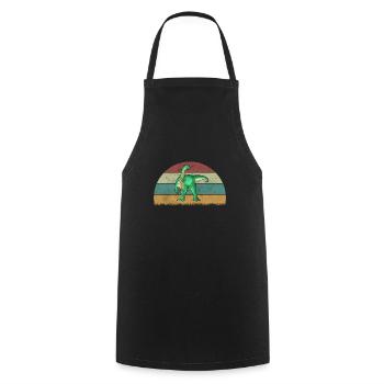 Mussaurus Dinosaur Children Dino Gift - Cooking Apron - black - Front - AI Model Male 185 dark (185cm)