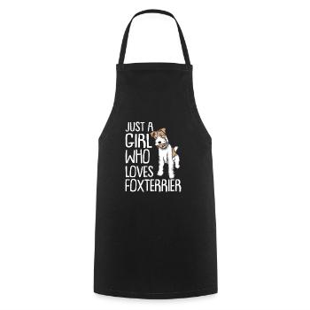 Fox Terrier Dog Dog Dog Owner - Cooking Apron - black - Front - AI Model Male 185 dark (185cm)
