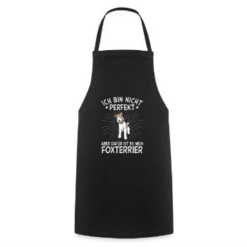 Foxterrier Hund Dog Hundehalter - Kochschürze - Schwarz - Vorne - AI Model Male 185 dark (185cm)