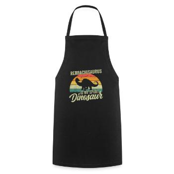 Rebbachisaurus Dinosaur Children Dino Gift - Cooking Apron - black - Front - AI Model Male 185 dark (185cm)