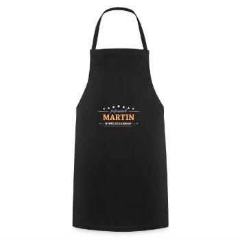 Professionell Martin Name Vorname - Kochschürze - Schwarz - Vorne - AI Model Male 185 dark (185cm)