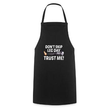 Leg surgery wheelchair lost leg - Cooking Apron - black - Front - AI Model Male 185 dark (185cm)