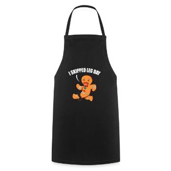 Leg surgery wheelchair lost leg - Cooking Apron - black - Front - AI Model Male 185 dark (185cm)