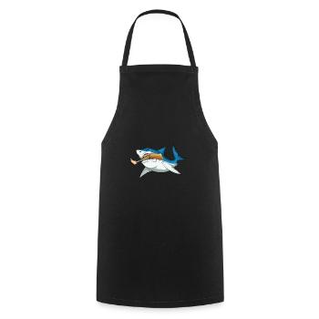 Leg surgery wheelchair lost leg - Cooking Apron - black - Front - AI Model Male 185 dark (185cm)