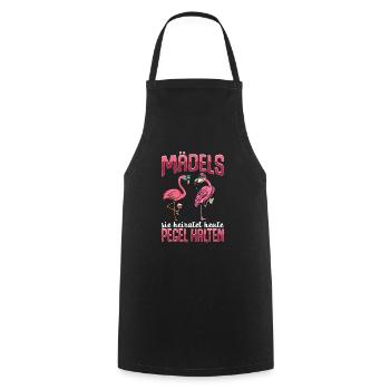 Flamingo JGA - Kochschürze - Schwarz - Vorne - AI Model Male 185 dark (185cm)