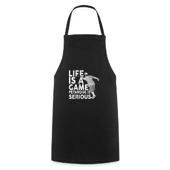Petanque Boule Game Set Boccia - Cooking Apron - black - Front - AI Model Male 185 dark (185cm)