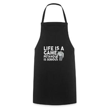 Petanque Boule Game Set Boccia - Cooking Apron - black - Front - AI Model Male 185 dark (185cm)