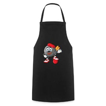 Petanque Boule Game Set Boccia - Cooking Apron - black - Front - AI Model Male 185 dark (185cm)