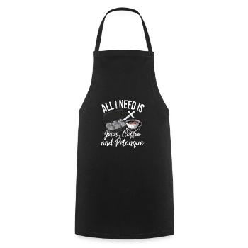 Petanque Boule Game Set Boccia - Cooking Apron - black - Front - AI Model Male 185 dark (185cm)