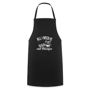 Petanque Boule Game Set Boccia - Cooking Apron - black - Front - AI Model Male 185 dark (185cm)