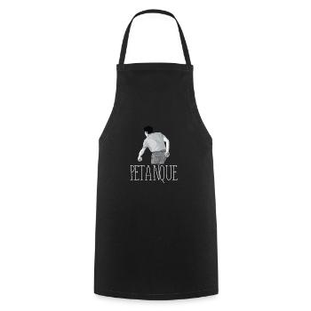 Petanque Boule Game Set Boccia - Cooking Apron - black - Front - AI Model Male 185 dark (185cm)
