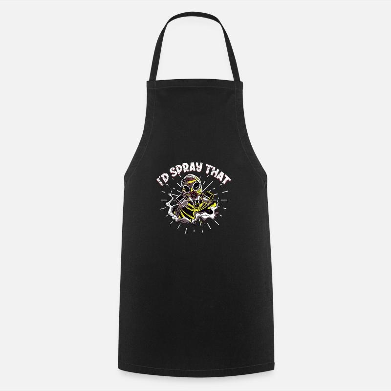 Car Painter Sprayer Paints - Cooking Apron - black