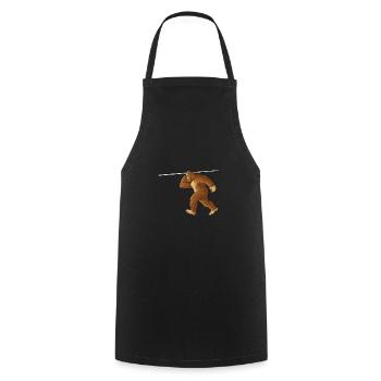 Lancer du javelot athlétisme Lanceur de javelot - Tablier de cuisine - noir - Devant - AI Model Male 185 dark (185cm)