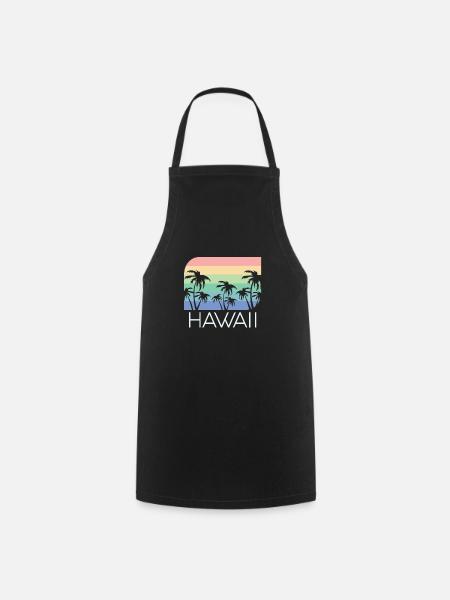 Hawaii Art Surf Beach Vintage Hawaiian Beach Maui - Kochschürze - Schwarz