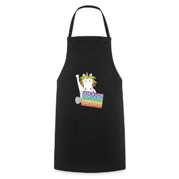 Social Justice Unicorn Activist Sign Equity - Cooking Apron - black - Front - AI Model Male 185 dark (185cm)