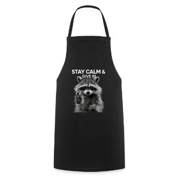 Mème raton laveur - Tablier de cuisine - noir - Devant - AI Model Male 185 dark (185cm)