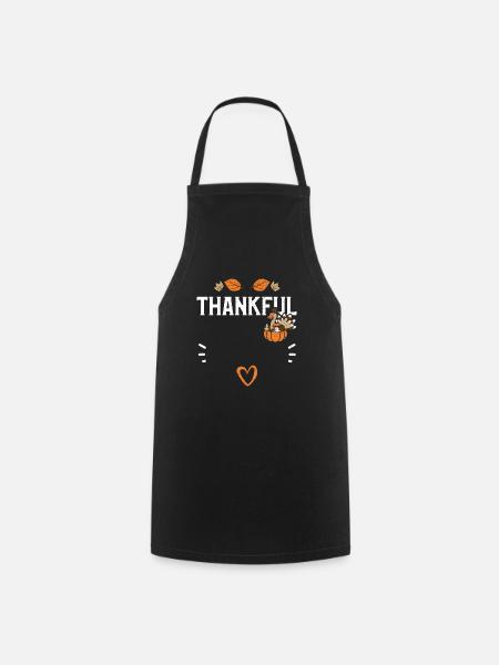 Thankful - Thanksgiving - Kochschürze - Schwarz