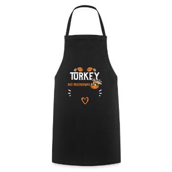 Turkey And Touchdowns - Kochschürze - Schwarz - Vorne - AI Model Male 185 dark (185cm)