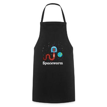 Spaceworm earthworm funny space - Cooking Apron - black - Front - AI Model Male 185 dark (185cm)