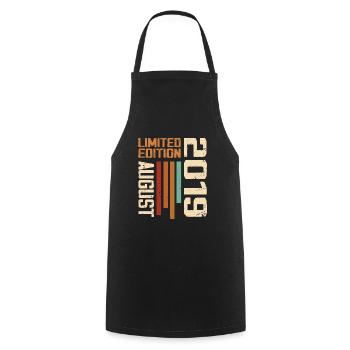 August 2019 Birthday Gift August 2019 August - Cooking Apron - black - Front - AI Model Male 185 dark (185cm)