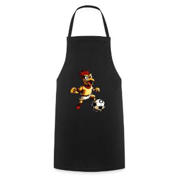 Chicken Football - Cooking Apron - black - Front - AI Model Male 185 dark (185cm)