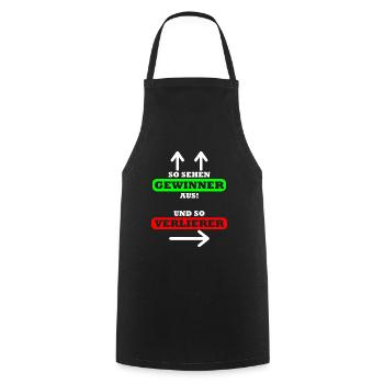 So sehen Gewinner aus Spruch Shirt Design Geschenk - Kochschürze - Schwarz - Vorne - AI Model Male 185 dark (185cm)