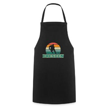 Dresden, my city! - Cooking Apron - black - Front - AI Model Male 185 dark (185cm)