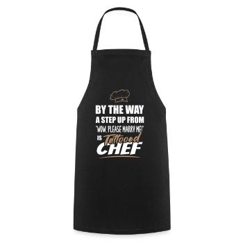 Tattooed chef is the most attractive - Cooking Apron - black - Front - AI Model Male 185 dark (185cm)