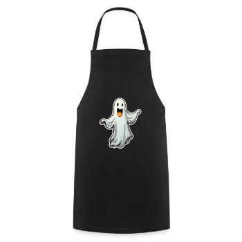 Halloween Ghost - Cooking Apron - black - Front - AI Model Male 185 dark (185cm)