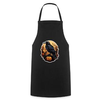 Halloween Raven 2 - Cooking Apron - black - Front - AI Model Male 185 dark (185cm)