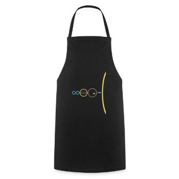 Solar System - Kochschürze - Schwarz - Vorne - AI Model Male 185 dark (185cm)