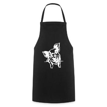 pig - Cooking Apron - black - Front - AI Model Male 185 dark (185cm)