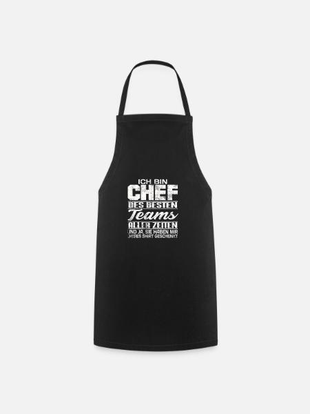Chef Lustig Geschenk Team - Kochschürze - Schwarz
