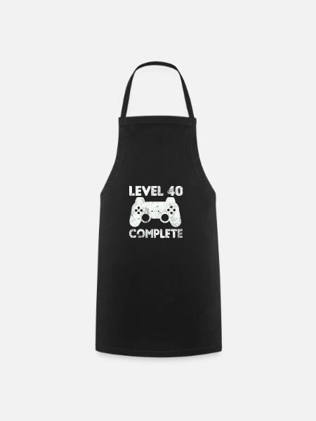 Level 40 Complete 40th Birthday 1979 - Cooking Apron - black